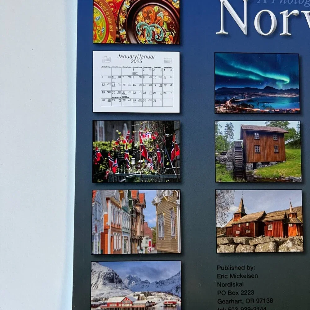 NEW Norway Calender 2025 Norwegian